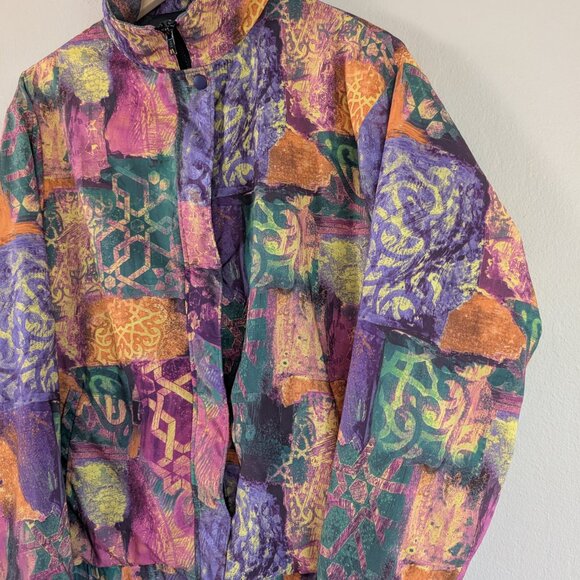 Vintage 90s Abstract Patchwork Forrester's GoreTex Jacket Gorpcore Granola M - Picture 3 of 14